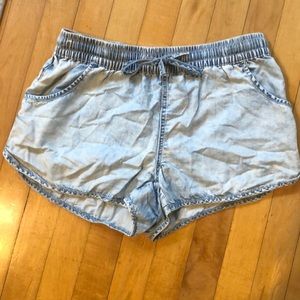 Cotton elastic waistband shorts